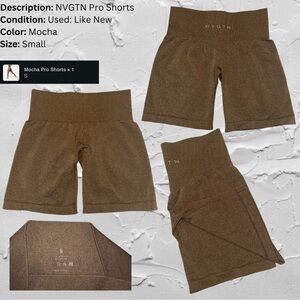 NVGTN Pro Shorts
Size: Small
Condition: Barely worn, like new
Color: Mocha